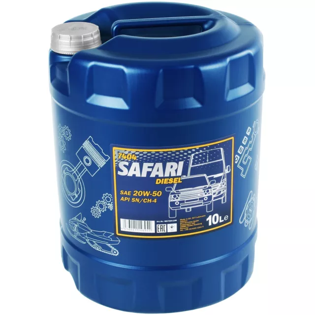 10 Liter Mannol 20W-50 Safari Öl Youngtimer Oldtimer Motoröl Api Sn Ch-4 20W50 2