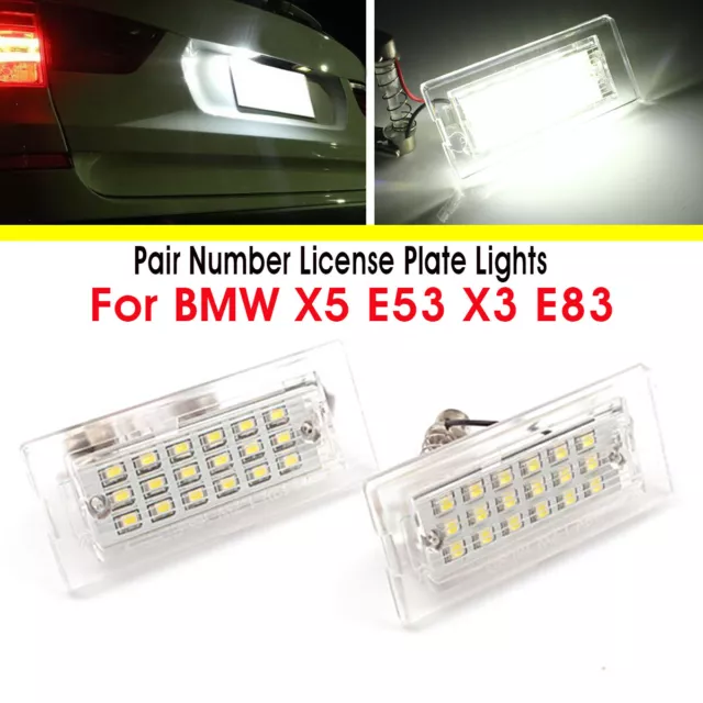 Feux Plaque Dimmatriculation LED Lampe Pour BMW X5 E53 1999-2006| X3 E83 2003-10 3