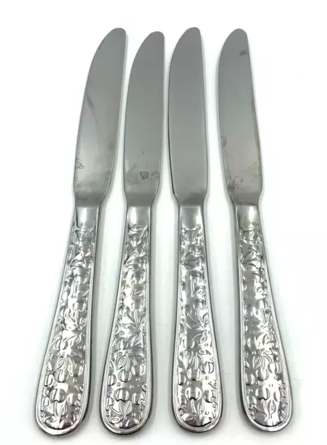 Mary Engelbreit CHERRIES Flatware 4 DINNER KNIVES Rare