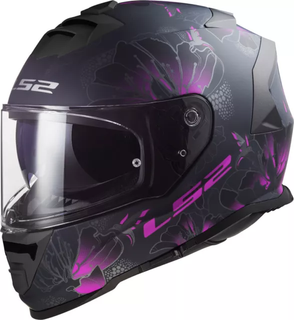 Casco Ls2 Integral Ff800 Storm Burst Negro-Fucsia Talla S