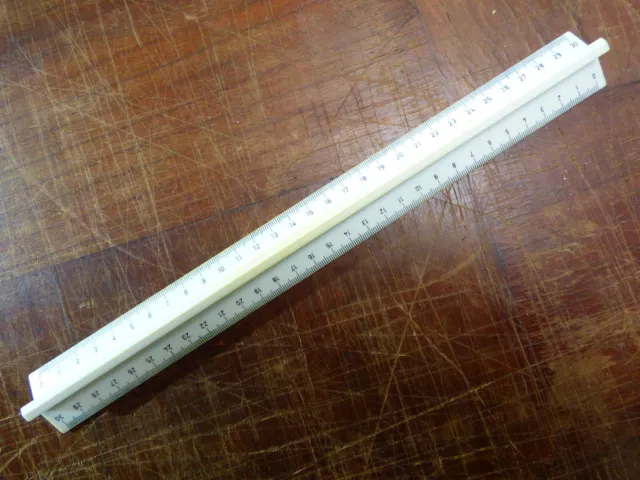 Kunststoff Lineal 30cm 1mm-Raster Schule Geometrie Gerade Zeichnen Mathematik