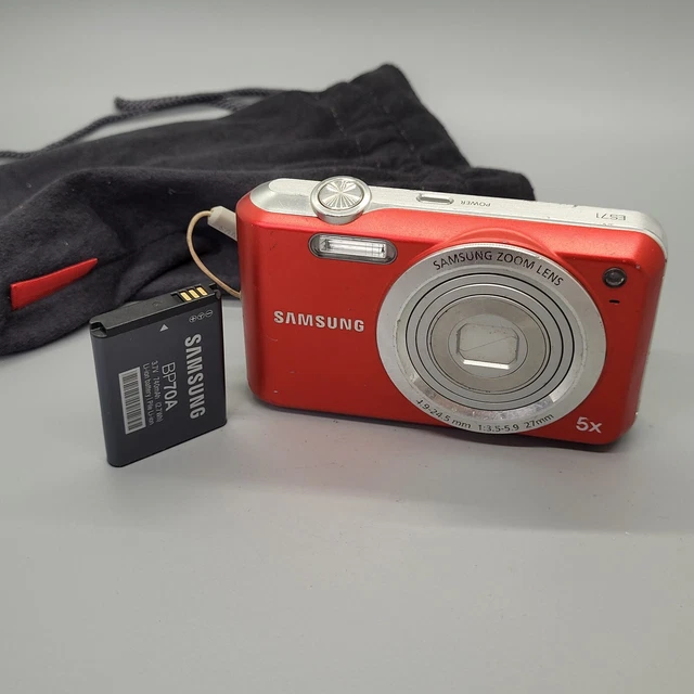 Samsung ES71 12.2MP Compact Digital Camera Red Tested