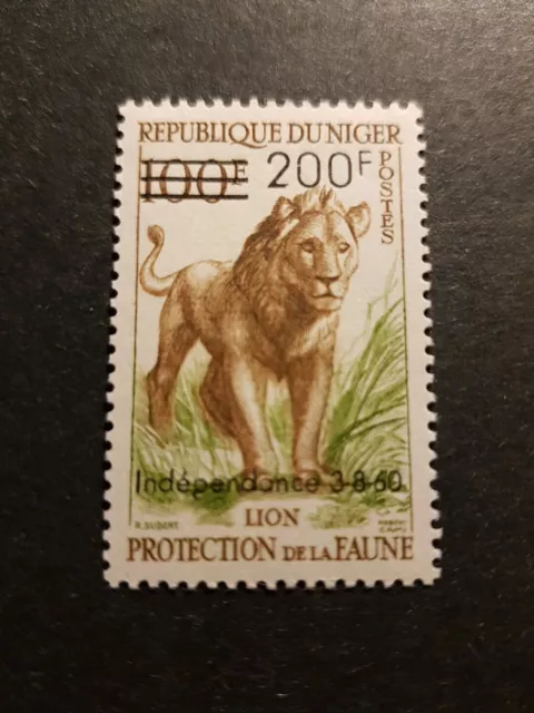 Stamp Niger Independence Fauna Animals Lions N° 111 New Luxury MNH 1960