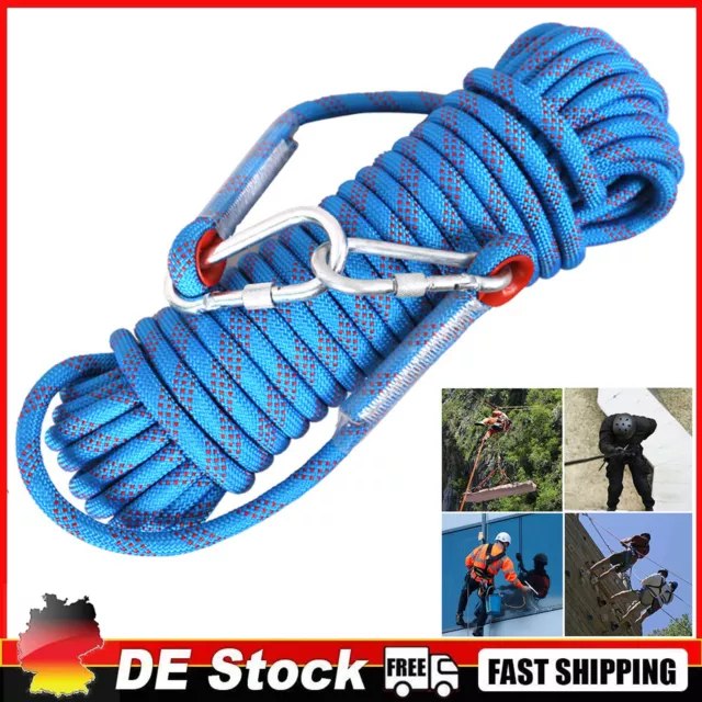 10MM Kletterseil, Outdoor-Sicherheitsseil, Nylon Seil Statisches Klettersei G2U8