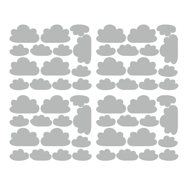 56 Pieces/Set Cloud Wall Decal Vinyl Sticker Nursery Kids Child Boys Girls Room