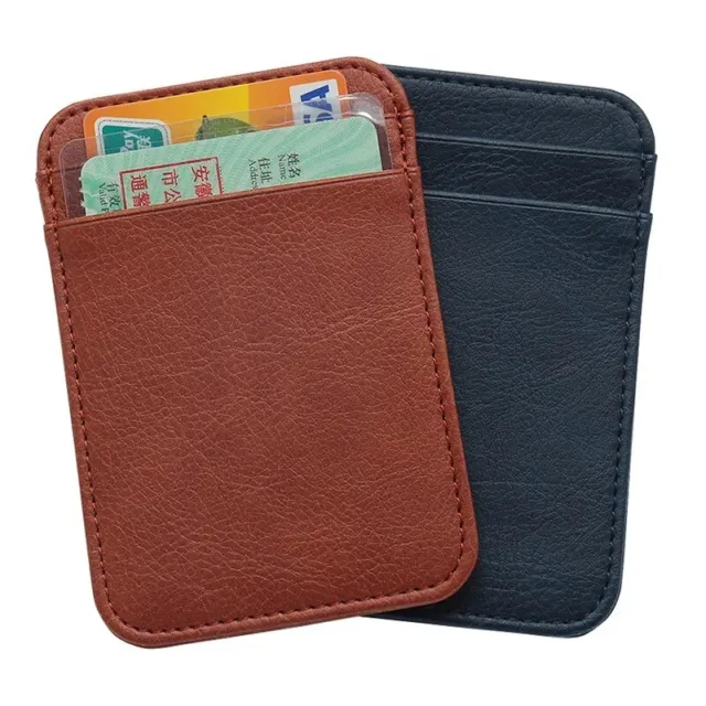 Credit Card Holder Bags Fashion Pu Leather Thin Mini Men Cash Money Business Dri
