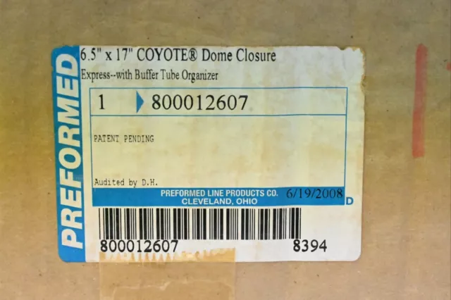 Coyote Dome Closure 6.5" x 22" Express w/ Buffer Tube Organizer 8006877 PN 07655