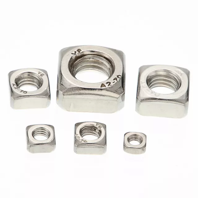 Metric Thread 304 Stainles Steel Square Nut Fastener Nut Screw Nut M3 To M10