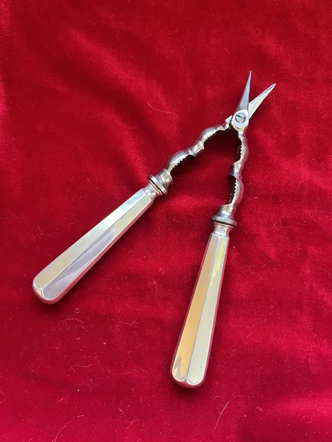 Ciseaux à raisins art-nouveau en argent & vermeil | Selency