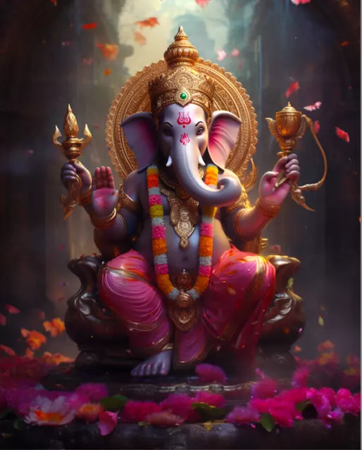 Ganesh Indian Religious Photograph | Custom Poster Print | 4k | Art India Photo