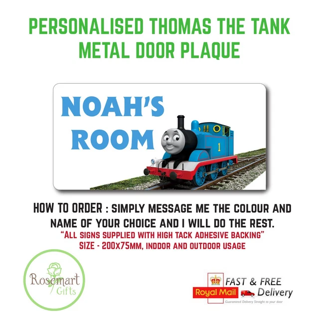 PERSONALISED THOMAS THE TANK Engine Kids Bedroom Door Sign Perfect home ...