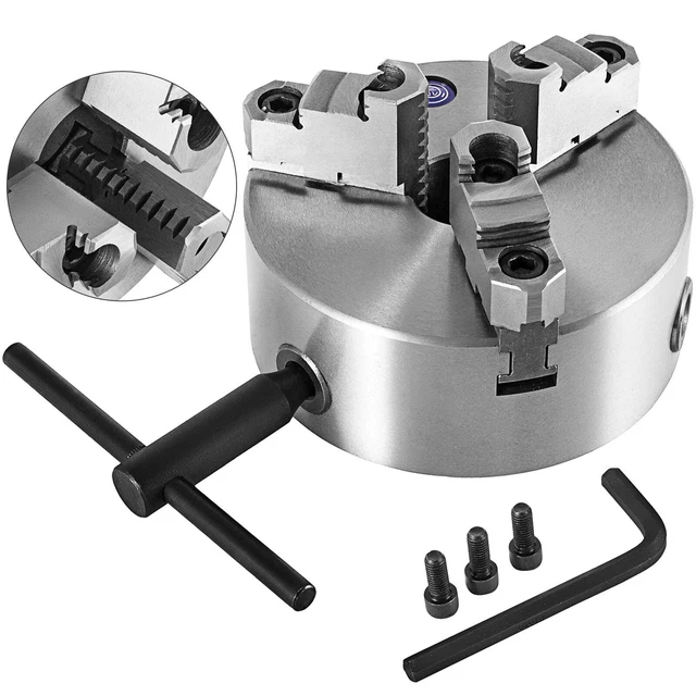 K11-250 Lathe Chuck 10 inch 3 Jaw Self Centering Chuck Milling Hardened Steel