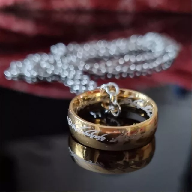Gandalf Hobbit Ein Ring Halskette Kostüm Ring Anhänger Kette Ring der Macht