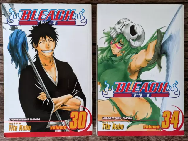 Bleach By Tite Kubo - Shonen Jump Manga - Vols 30 & 34 Vgc *Free P&P*