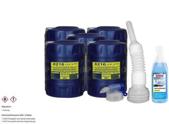 100L mannol 8216 pour Cvt Huile de Transmission Automatique Inclus Robinet Vanne