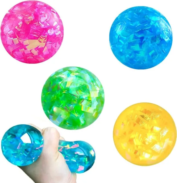 4 PACK Stress Balls for Kids,Squishy Balls Fidget Toys for Adults Stress Relief,