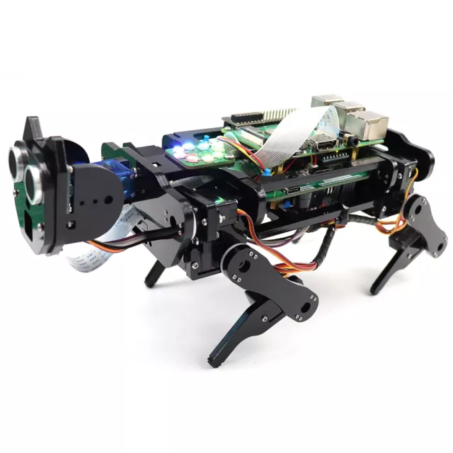 Freenove Robot Dog Kit for Raspberry Pi 4 B 3 B+ Servo Camera Ultrasonic App