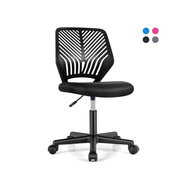 FurnitureR Chaise de Bureau Polyvalente pour Enfants, Chaise de Travail sans Accoudoirs à Hauteur Réglable, Chaise d'Étude Pivotante Colorée pour L' école et Le Bureau à Domicile, Bleu Candy