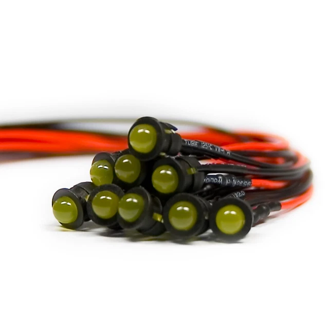 50 X Precableado 6v 3mm Red LEDs Precableado 6 Voltios CC LED Luz De