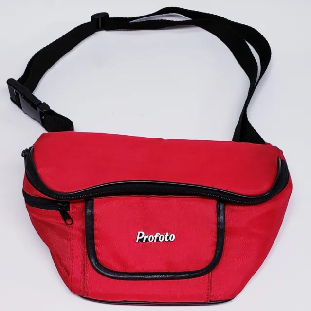 Estuche para cámara ProFoto pequeño acolchado para fotografía bolso de viaje - rojo-3 bolsillos