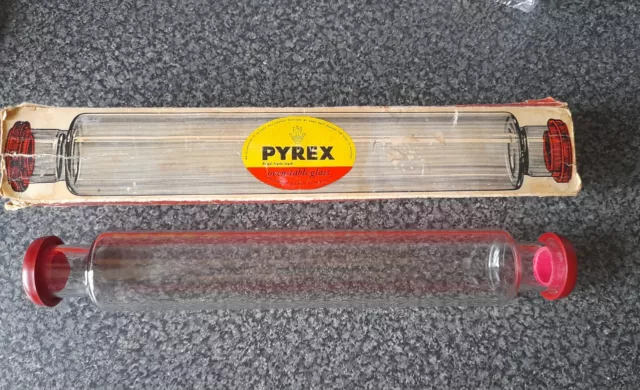 vintage pyrex glass rolling pin