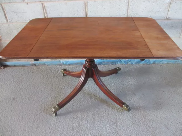 Regency Mahogany rectangular tilt top dropleaf breakfast dining table(ref 1210)