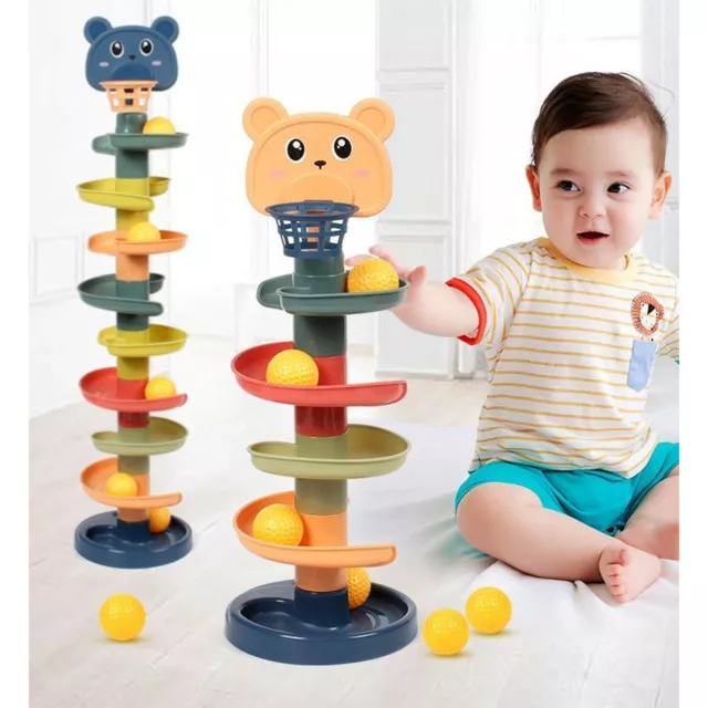 Assembled Baby Toys Gliding Tower Rotating Rolling Ball Rotating Track Toy