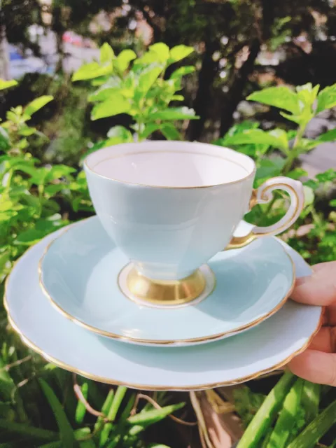 Vintage Tuscan China Cup, Saucer and Side Plate Trio,