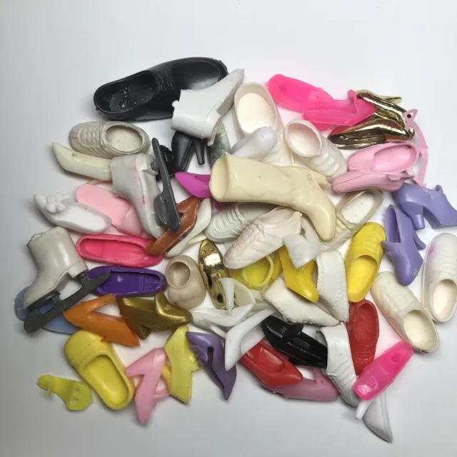 Vintage Barbie & Other Doll Shoes Lot #2-Mixed, Misc Heels, Sneakers, Boots