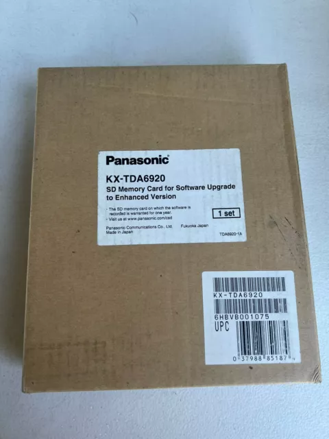 Panasonic KX-TDA6920 SD Memory Card Upgrade *New in original box*