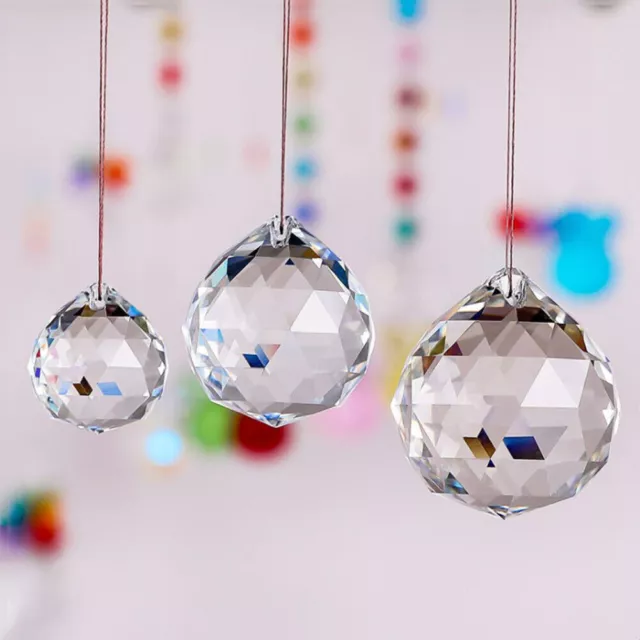 20-40mm Chandelier Lamp Crystal Ball Prism Hanging Drops Suncatcher Pendant DIY