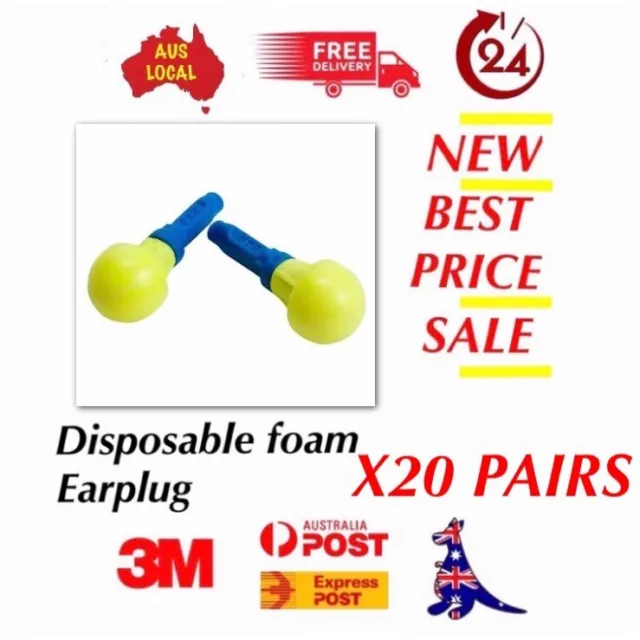 20 X pairs 3M 318-1000 EAR Push-Ins Uncorded Cable Ear Plugs PERTH trump.
