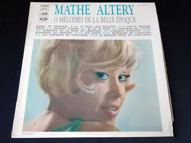 LP - MATHE ALTERY - 13 MELODIES DE LA BELLE EPOQUE  1968 languette EX/EX