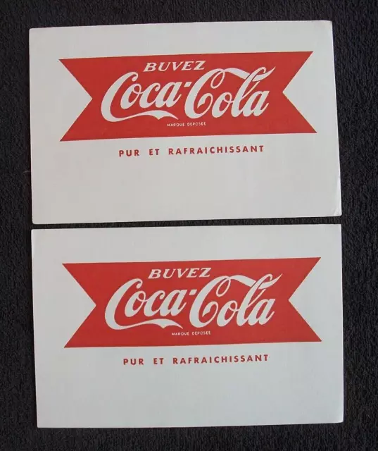 Deux Buvards Boisson Coca Cola