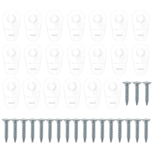 20 Pcs Clips De Retenue Verre Montage Miroir Pince Porte Suspendu