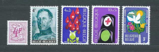 BELGIË BELGIQUE - 1974 YT 1696 à 1700 - TIMBRES NEUFS** MNH LUXE