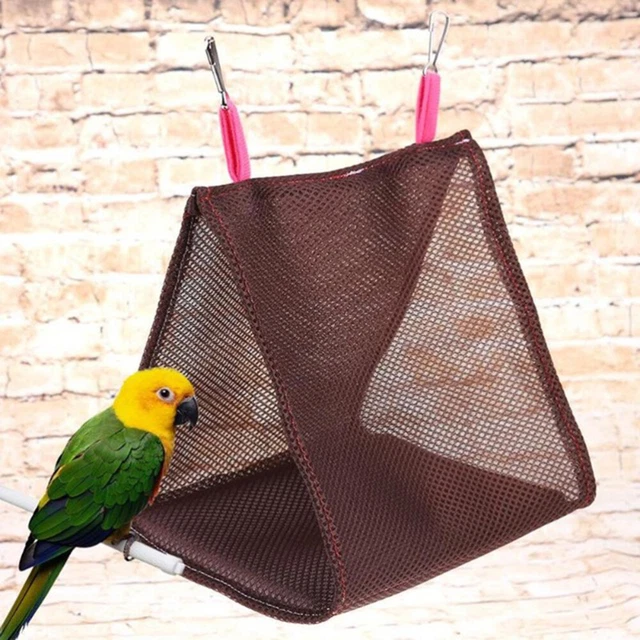 1 stück Pet Papagei Hängen Käfig Vogel Dreieck Hängematte Belüftung Hängen