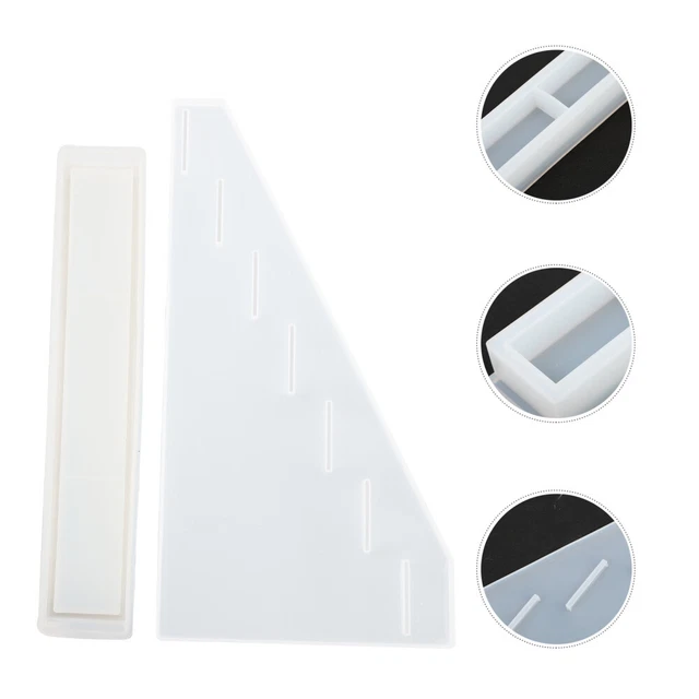 2 Pcs Weiß Kieselgel Regal Silikonform Harzguss Formen Aus Epoxidharz