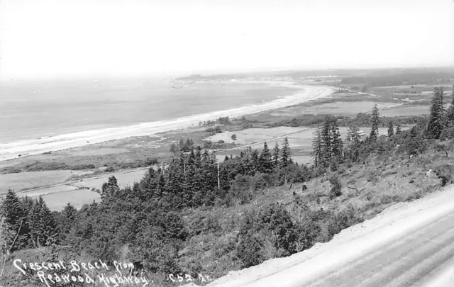 RPPC Crescent Beach from Redwood Highway Patterson ca 1940s Vintage Postcard