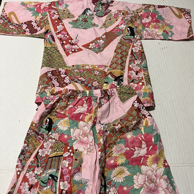 Toddler Girls Japanese Kimono Small S Pink Asian Traditional Wear Kids 2