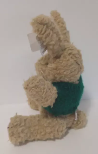 Bearland Brown Bunny Rabbit Plush w Green Sweater Stuffed Animal Legs Articulate 2