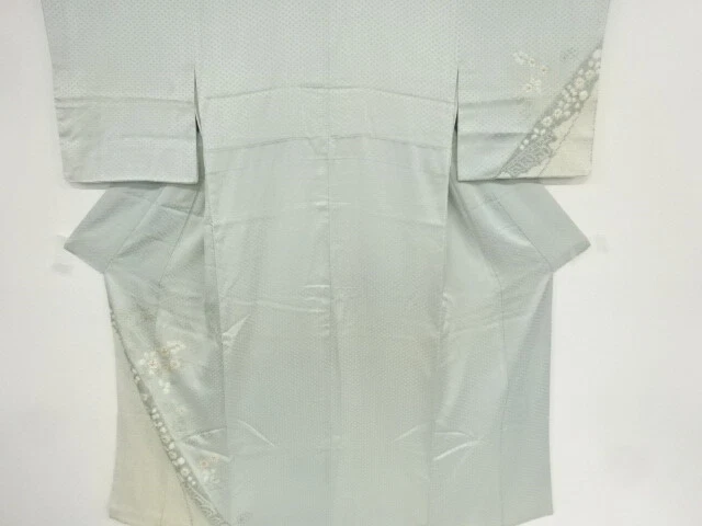 84070# Japanese Kimono / Antique Kimono / Shibori / Embroidery / Flower