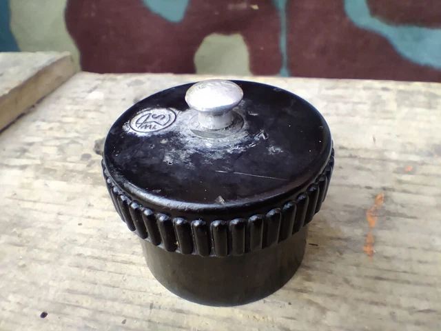 WK 2 Schraubkappe bakelit Feldflasche  Original  Afrika?  WW2 german canteen