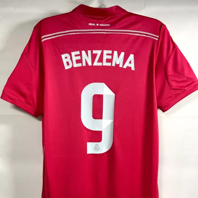 Real Madrid, 2014-15, Retro Vintage Auswärts-Trikot (2), 9 Karim Benzema, Gr. L