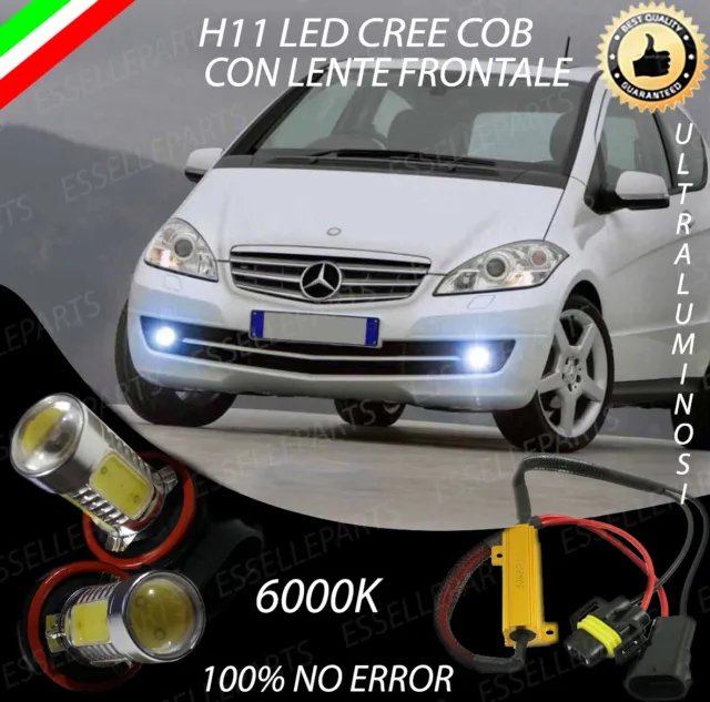 Coppia Lampade Fendinebbia H11 Led Cree Cob Canbus Mercedes Classe A 6000K