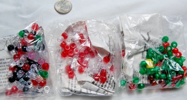 Juego de 3 kits de artesanía con cuentas adornos muñeco de nieve árbol de Navidad caña de caramelo tú lo haces