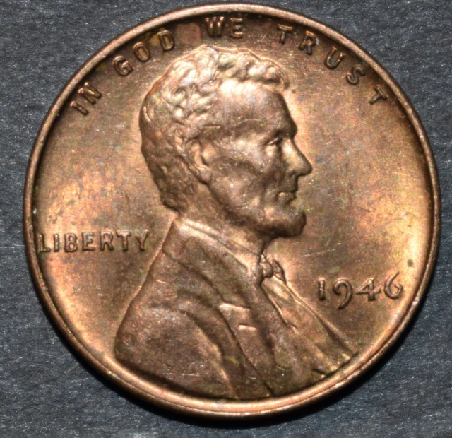 1946 P Lincoln Wheat Penny Choice BU Red Brown Cent - Actual Coin - 41Z