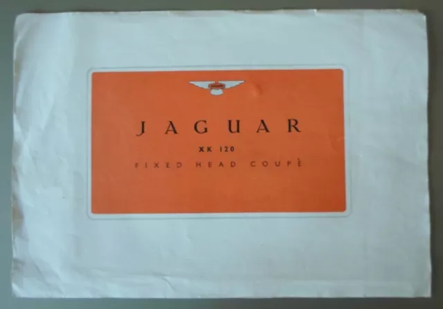 JAGUAR XK 120 FIXED HEAD COUPE orig 1951 UK Mkt Large Format Sales Brochure