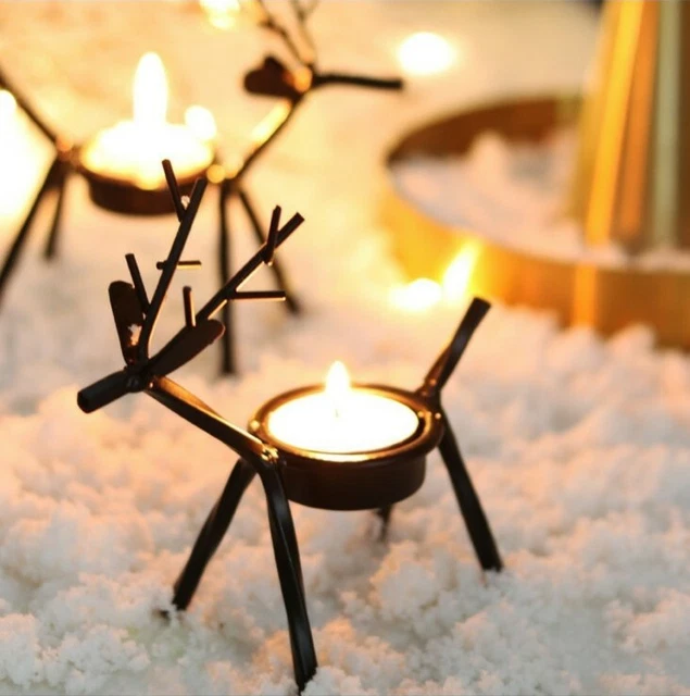 Christmas Deer iron Candlestick Creative Elk Bracket Candle Holder Deer