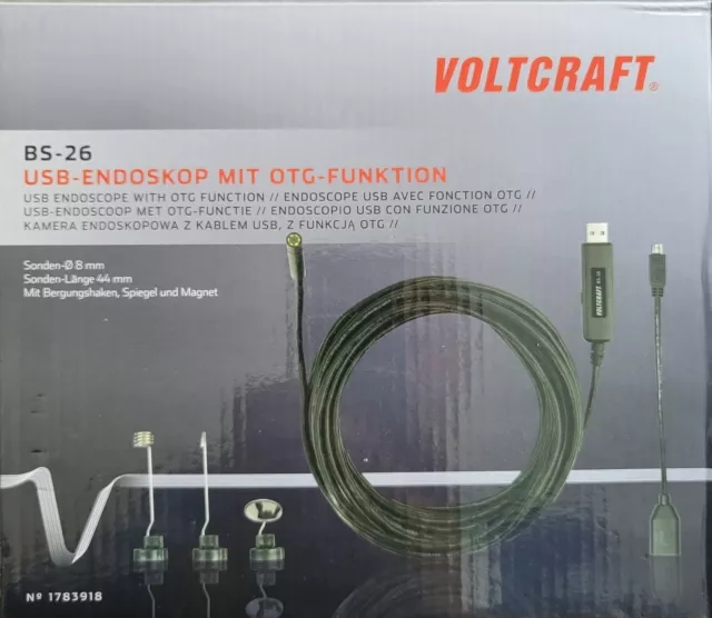 Voltcraft BS-26 USB-Endoskop mit OTG Funktion - Retoureware
